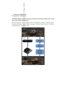 UDEEP: Edge-based Computer Vision for In-Situ Underwater Crayfish and
  Plastic Detection