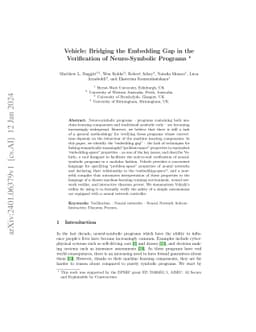 Vehicle: Bridging the Embedding Gap in the Verification of
  Neuro-Symbolic Programs