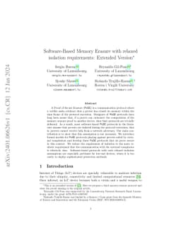 Software-Based Memory Erasure with relaxed isolation requirements:
  Extended Version