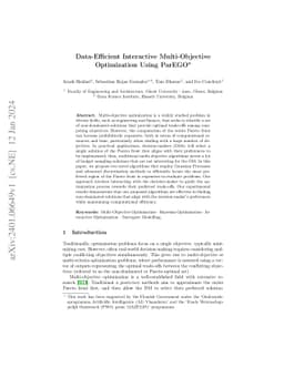 Data-Efficient Interactive Multi-Objective Optimization Using ParEGO