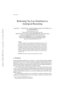 Reframing Tax Law Entailment as Analogical Reasoning
