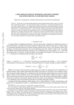 A deep implicit-explicit minimizing movement method for option pricing in jump-diffusion models