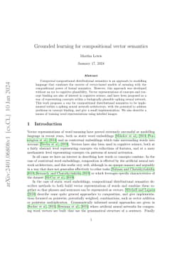 Grounded learning for compositional vector semantics