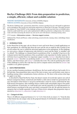 RecSys Challenge 2023: From data preparation to prediction, a simple,
  efficient, robust and scalable solution