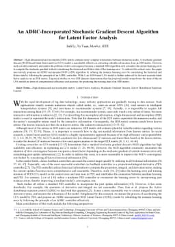 An ADRC-Incorporated Stochastic Gradient Descent Algorithm for Latent
  Factor Analysis