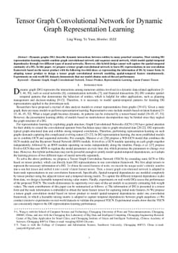Tensor Graph Convolutional Network for Dynamic Graph Representation
  Learning