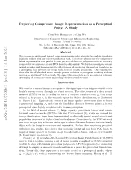 Exploring Compressed Image Representation as a Perceptual Proxy: A Study