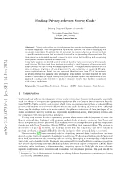 Finding Privacy-relevant Source Code
