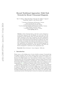 Beyond Traditional Approaches: Multi-Task Network for Breast Ultrasound
  Diagnosis
