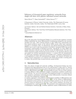 Inference of dynamical gene regulatory networks from single-cell data
  with physics informed neural networks