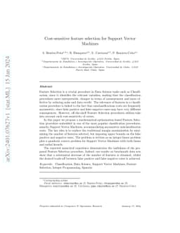 Cost-sensitive Feature Selection for Support Vector Machines