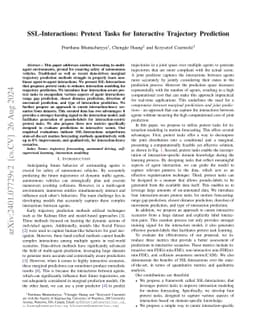 SSL-Interactions: Pretext Tasks for Interactive Trajectory Prediction