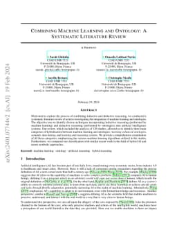 Combining Machine Learning and Ontology: A Systematic Literature Review