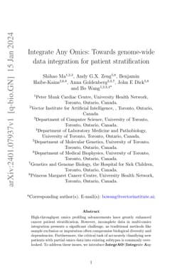 Integrate Any Omics: Towards genome-wide data integration for patient
  stratification