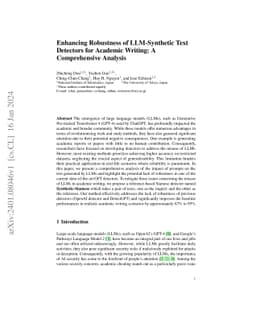 Enhancing Robustness of LLM-Synthetic Text Detectors for Academic
  Writing: A Comprehensive Analysis