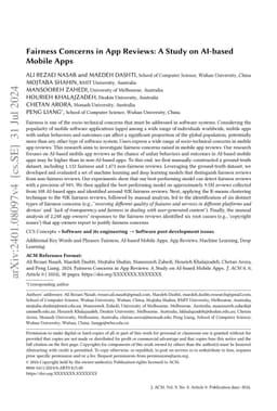 Fairness Concerns in App Reviews: A Study on AI-based Mobile Apps