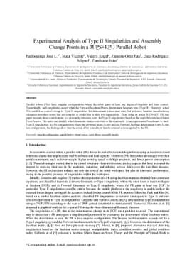 Experimental Analysis of Type II Singularities and Assembly Change
  Points in a 3UPS+RPU Parallel Robot