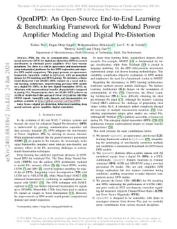OpenDPD: An Open-Source End-to-End Learning & Benchmarking Framework for
  Wideband Power Amplifier Modeling and Digital Pre-Distortion