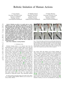 Robotic Imitation of Human Actions