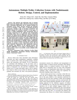 Autonomous Multiple-Trolley Collection System with Nonholonomic Robots:
  Design, Control, and Implementation