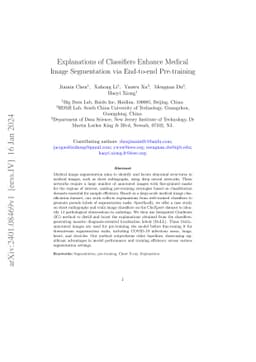 Explanations of Classifiers Enhance Medical Image Segmentation via
  End-to-end Pre-training