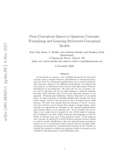 From Conceptual Spaces to Quantum Concepts: Formalising and Learning
  Structured Conceptual Models