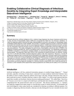 Enabling Collaborative Clinical Diagnosis of Infectious Keratitis by
  Integrating Expert Knowledge and Interpretable Data-driven Intelligence
