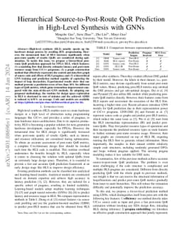 Hierarchical Source-to-Post-Route QoR Prediction in High-Level Synthesis
  with GNNs