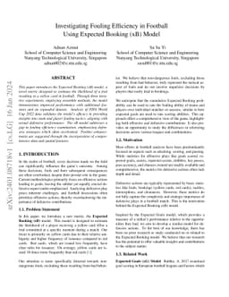 Investigating Fouling Efficiency in Football Using Expected Booking (xB)
  Model