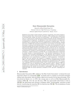 Exact Homomorphic Encryption