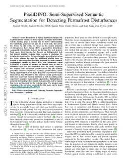 PixelDINO: Semi-Supervised Semantic Segmentation for Detecting
  Permafrost Disturbances