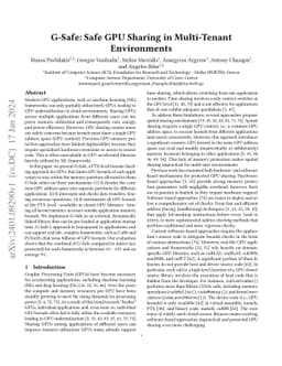 G-Safe: Safe GPU Sharing in Multi-Tenant Environments