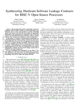 Synthesizing Hardware-Software Leakage Contracts for RISC-V Open-Source
  Processors