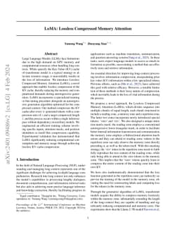 LoMA: Lossless Compressed Memory Attention