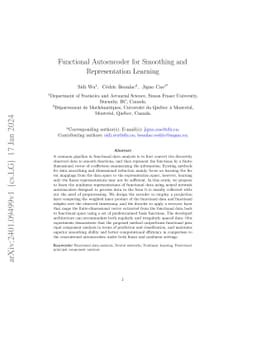 Functional Autoencoder for Smoothing and Representation Learning