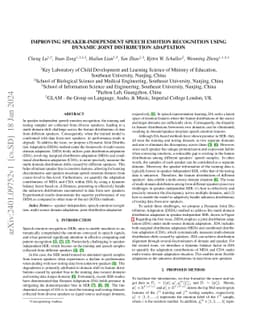 Improving Speaker-independent Speech Emotion Recognition Using Dynamic
  Joint Distribution Adaptation