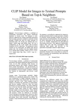 CLIP Model for Images to Textual Prompts Based on Top-k Neighbors