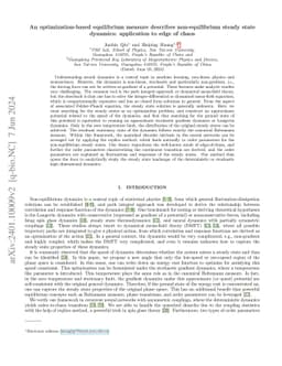 An optimization-based equilibrium measure describes non-equilibrium
  steady state dynamics: application to edge of chaos