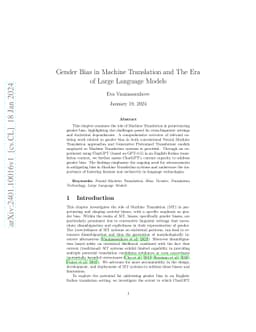 Gender Bias in Machine Translation and The Era of Large Language Models
