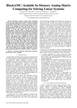 BlockAMC: Scalable In-Memory Analog Matrix Computing for Solving Linear
  Systems