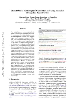 Chem-FINESE: Validating Fine-Grained Few-shot Entity Extraction through
  Text Reconstruction