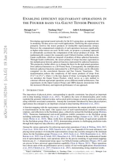 Enabling Efficient Equivariant Operations in the Fourier Basis via Gaunt
  Tensor Products