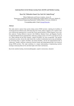 Analyzing Brain Activity During Learning Tasks with EEG and Machine
  Learning