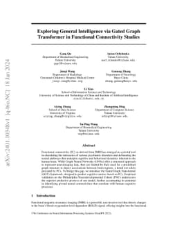 Exploring General Intelligence via Gated Graph Transformer in Functional
  Connectivity Studies