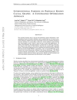 Interventional Fairness on Partially Known Causal Graphs: A Constrained
  Optimization Approach