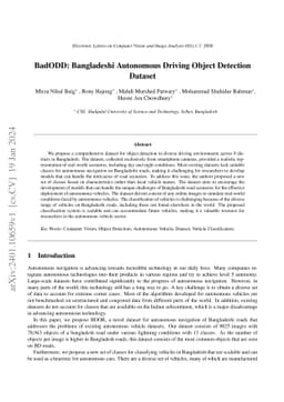 BadODD: Bangladeshi Autonomous Driving Object Detection Dataset
