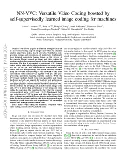 NN-VVC: Versatile Video Coding boosted by self-supervisedly learned
  image coding for machines