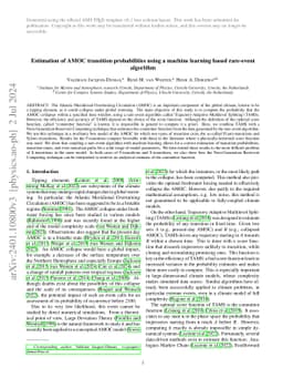 Estimation of AMOC transition probabilities using a machine learning
  based rare-event algorithm