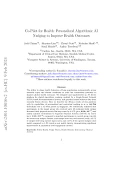 Co-Pilot for Health: Personalized Algorithmic AI Nudging to Improve
  Health Outcomes