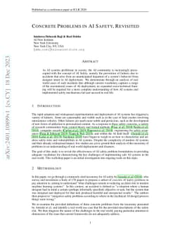 Concrete Problems in AI Safety, Revisited
